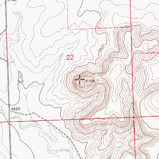 Topographic Map of Dalerose Mesa, CO