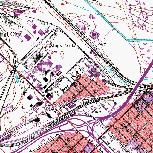Topographic Map of Southern Mission Baptist Church, IL