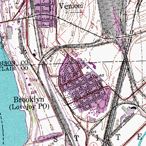 Topographic Map of Southern Tabernacle Baptist Church, IL