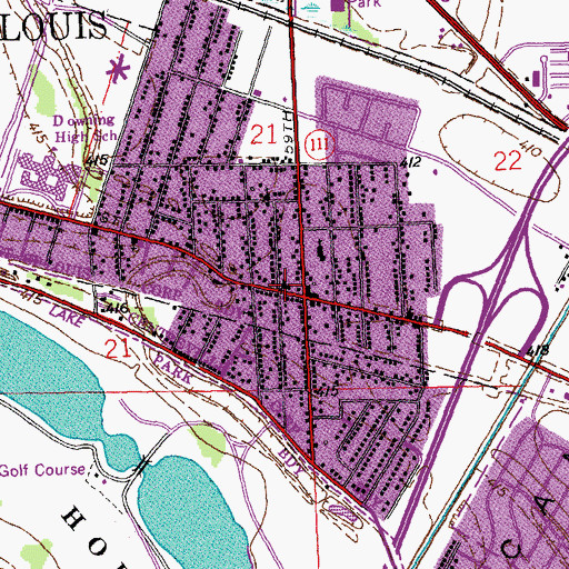 Topographic Map of State Street Baptist Church, IL