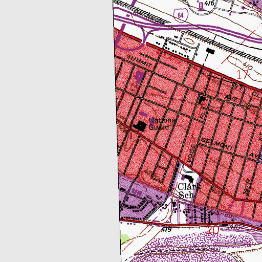 Topographic Map of State Street Methodist Church, IL
