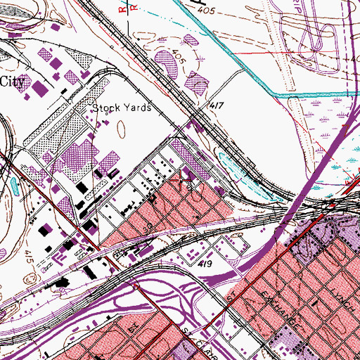 Topographic Map of Winstanley Temple Church of God in Christ (historical), IL