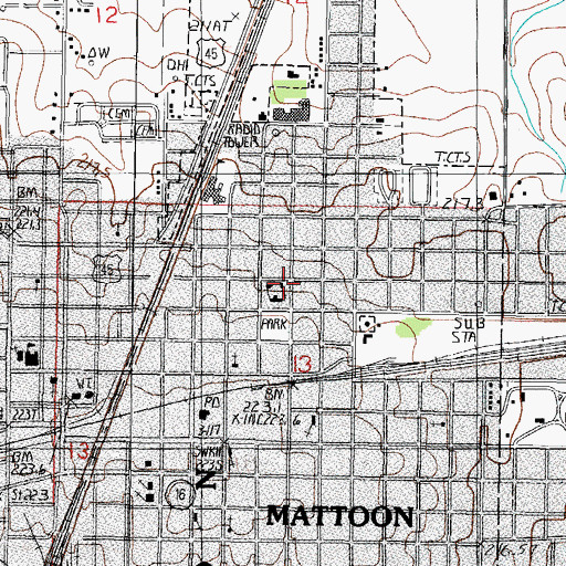 Topographic Map of Christian and Missionary Alliance Church, IL