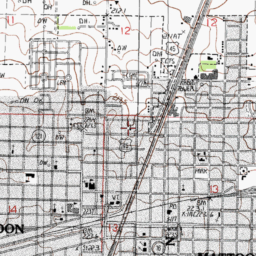 Topographic Map of Church of Christ, IL