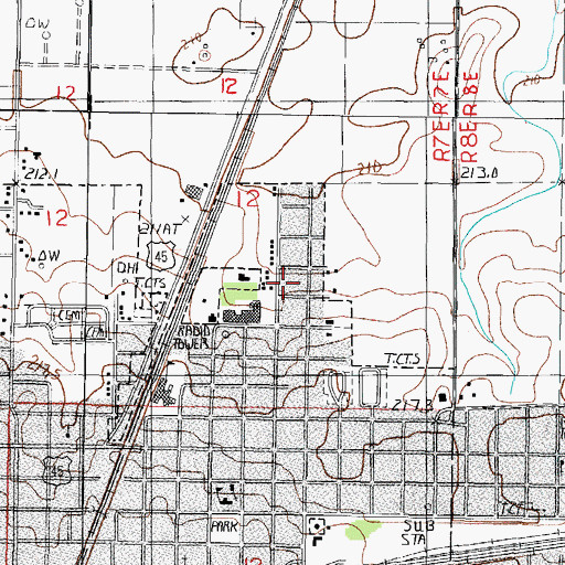 Topographic Map of Church of God in Christ, IL