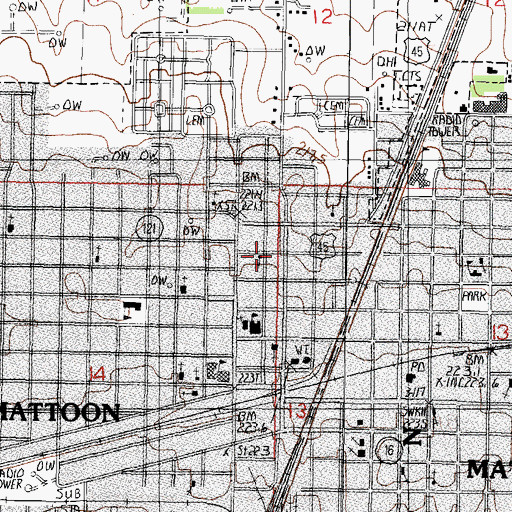 Topographic Map of Davis Chapel African Methodist Episcopal Church, IL