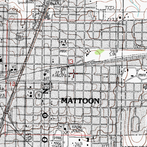 Topographic Map of First Assembly of God Church, IL