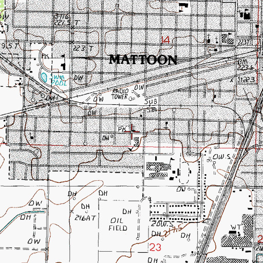 Topographic Map of Full Gospel Tabernacle, IL