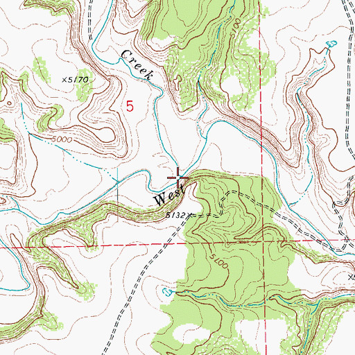 Topographic Map of Tecolate Creek, CO