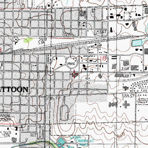 Topographic Map of Saint Johns Lutheran Church, IL