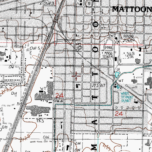 Topographic Map of Southside Church of Christ, IL