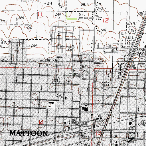 Topographic Map of Wayside Chapel Seventh Day Adventist Church, IL