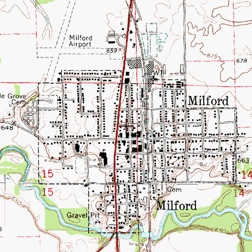 Topographic Map of First Methodist Episcopal Church, IL