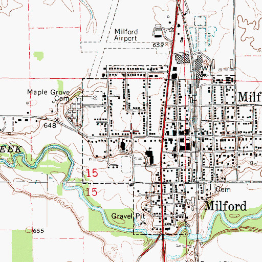Topographic Map of Our Saviour Evangelical Lutheran Church, IL