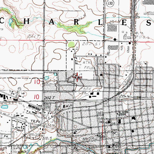 Topographic Map of First Apostolic Church, IL