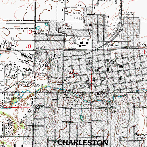 Topographic Map of First Church of God (historical), IL