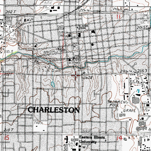 Topographic Map of First United Brethren Church, IL