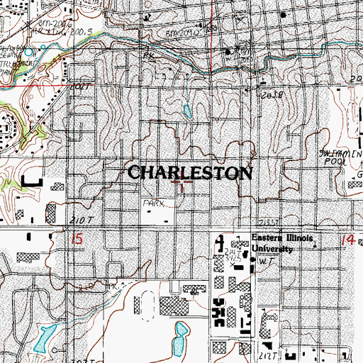 Topographic Map of Franklin Public School (historical), IL