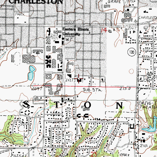 Topographic Map of Immanuel Lutheran Church, IL