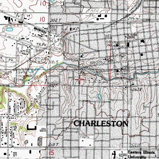 Topographic Map of M A Montgomery Memorial Sanitarium, IL