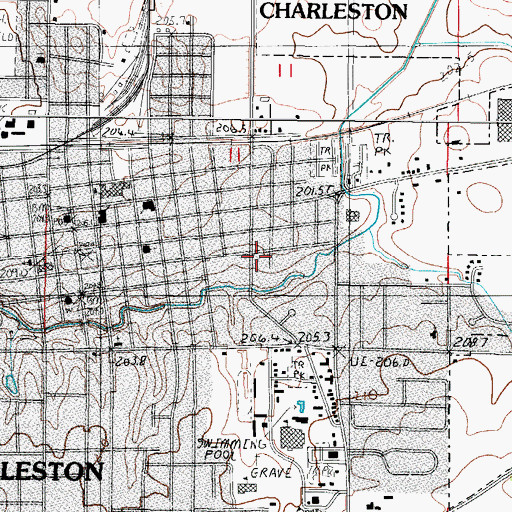 Topographic Map of Washington Public School (historical), IL