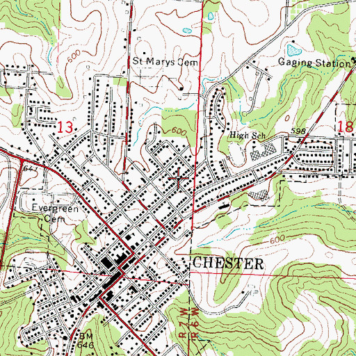 Topographic Map of First Apostolic Pentecostal Church, IL