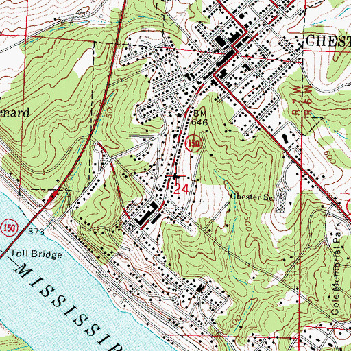 Topographic Map of Saint Anns Home, IL