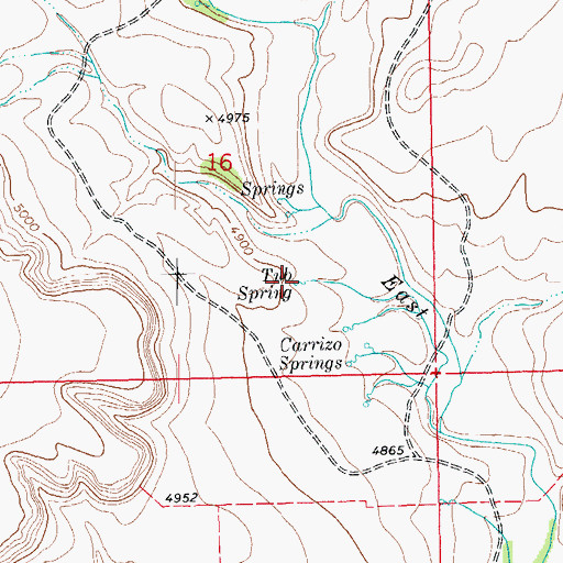 Topographic Map of Tub Spring, CO