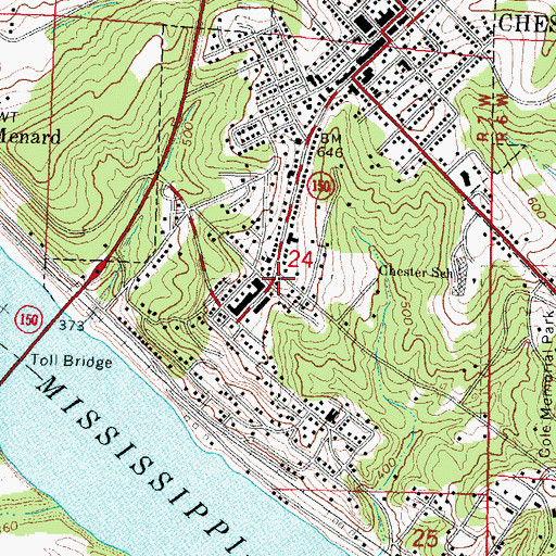 Topographic Map of Saint Marks Episcopal Church (historical), IL