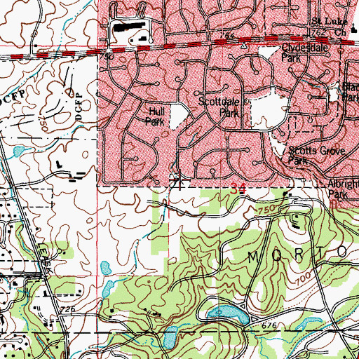 Topographic Map of Appleby Park, IL