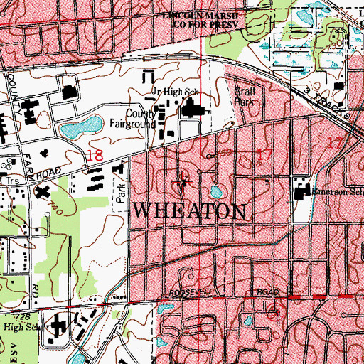 Topographic Map of Evangel Baptist Church, IL