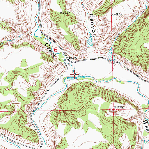 Topographic Map of Cottonwood Creek, CO