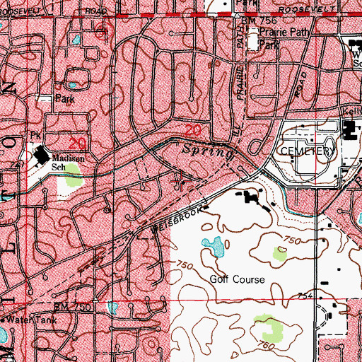 Topographic Map of Saint Matthew United Church of Christ, IL