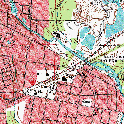 Topographic Map of Warrenville Post Office, IL