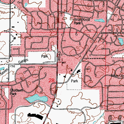 Topographic Map of Wheaton Chinese Alliance Church, IL