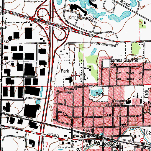 Topographic Map of Saint Matthew Lutheran Church, IL