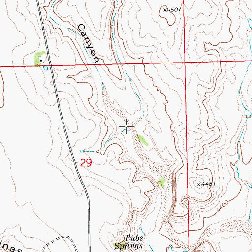 Topographic Map of Middle Sand Canyon, CO