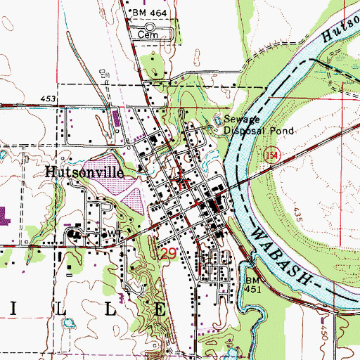Topographic Map of First Baptist Church, IL