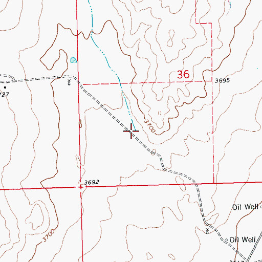 Topographic Map of Moore Draw, CO