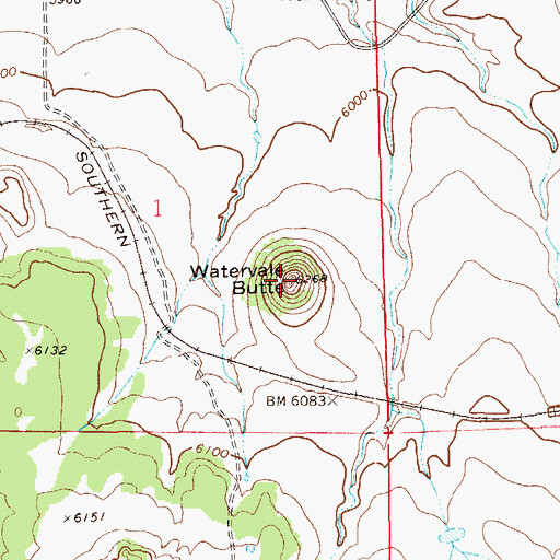 Topographic Map of Watervale Butte, CO