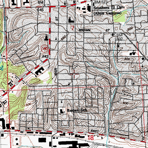 Topographic Map of Free Methodist Church, IL