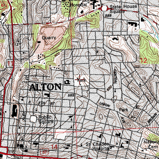 Topographic Map of Haskell Park, IL