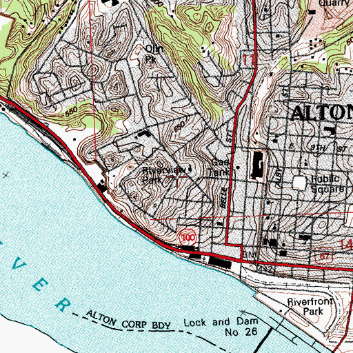 Topographic Map of Loretta Home for Working Girls, IL