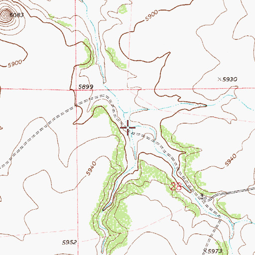 Topographic Map of Alkali Arroyo, CO