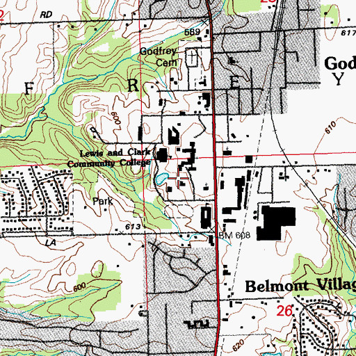 Topographic Map of Haskell Hall, IL