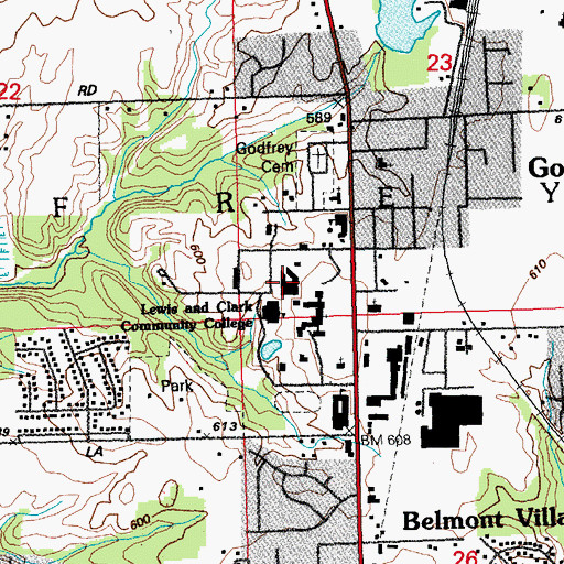 Topographic Map of Trimpe Hall, IL