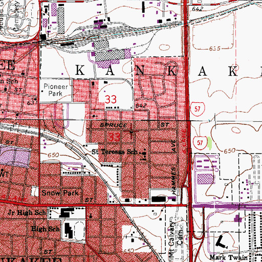 Topographic Map of Church of God, IL
