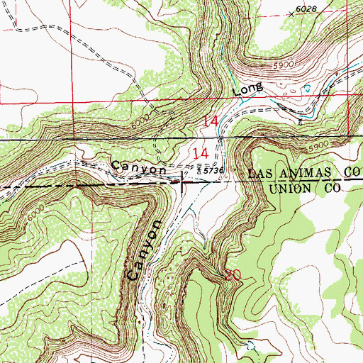 Topographic Map of Negro Canyon, CO
