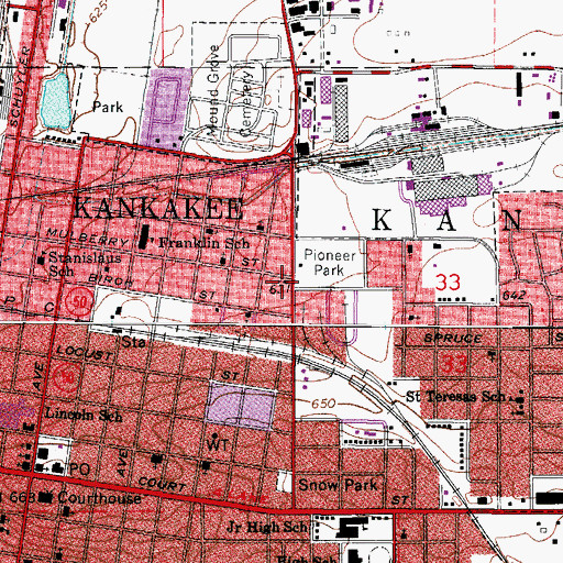 Topographic Map of Morning Star Baptist Church, IL