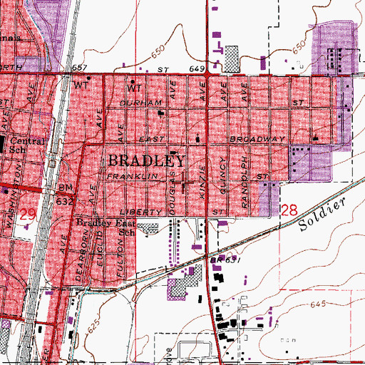 Topographic Map of River Valley Christian Fellowship Church, IL